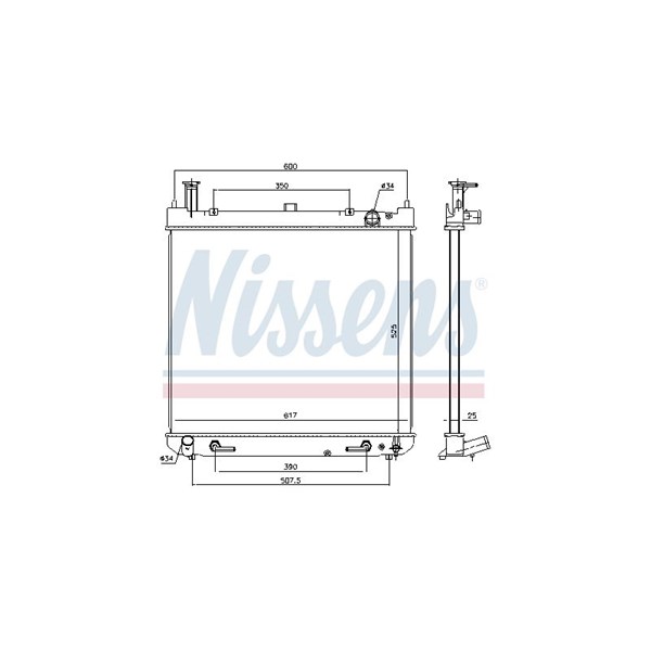 Kylare, motorkylning Nissens 646947 NISSENS Kylare, motorkylning Nissens 646947 NISSENS