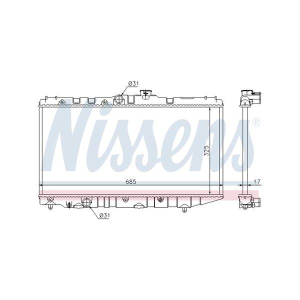 Kylare, motorkylning Nissens 64718 NISSENS