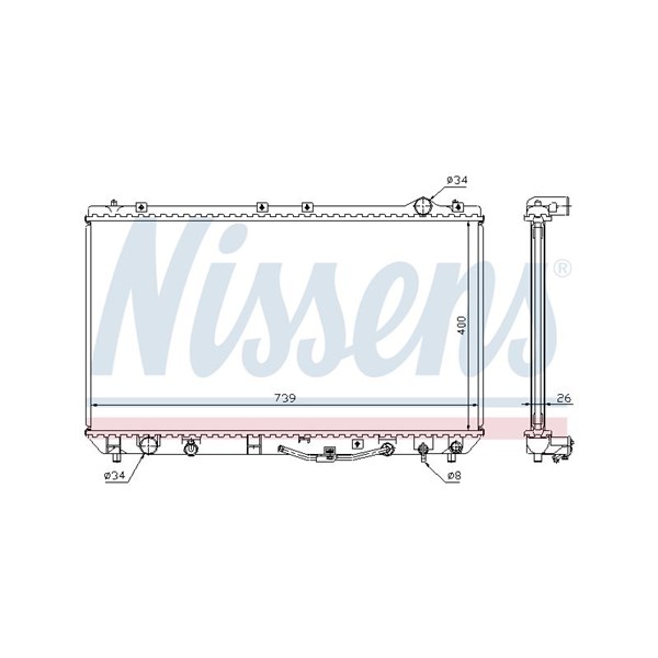 Kylare, motorkylning Nissens 647541 NISSENS Kylare, motorkylning Nissens 647541 NISSENS