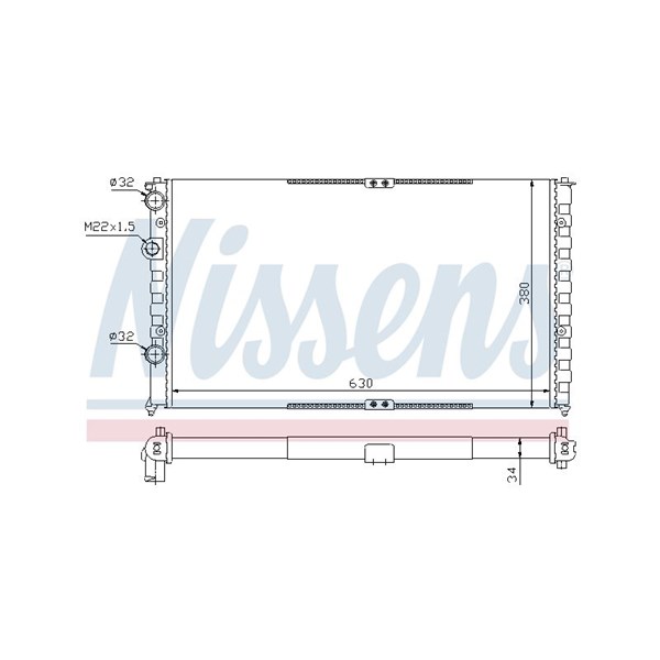 Kylare, motorkylning Nissens 65290 NISSENS