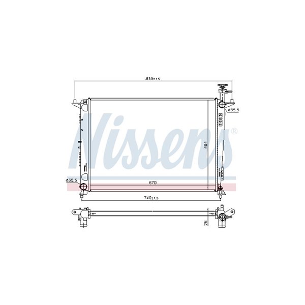 Kylare, motorkylning Nissens 666231 NISSENS