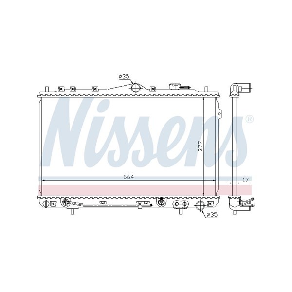 Kylare, motorkylning Nissens 67012 NISSENS