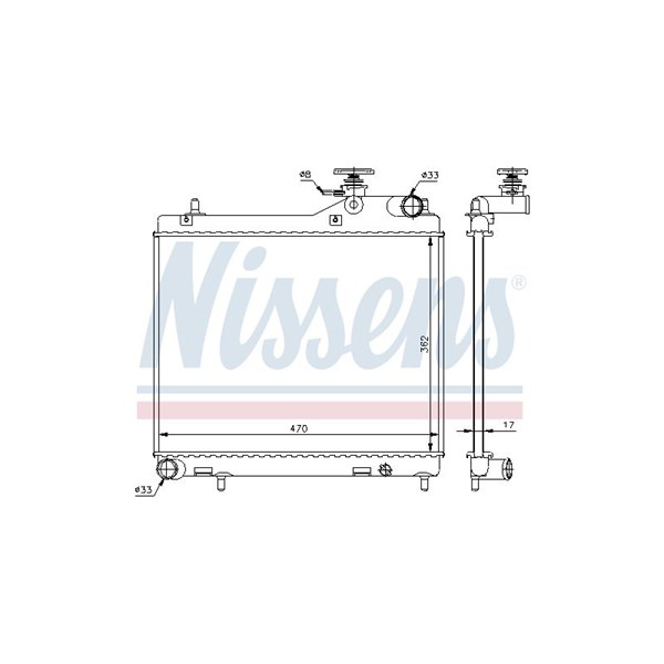 Kylare, motorkylning Nissens 67049 NISSENS
