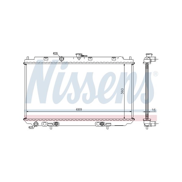 Kylare, motorkylning Nissens 67345A NISSENS