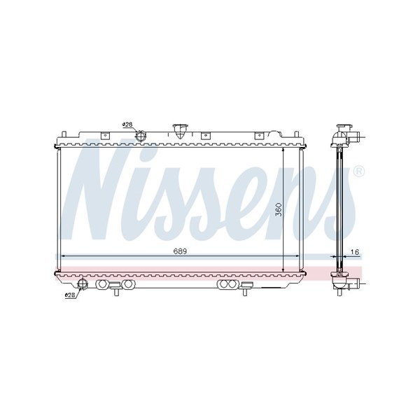 Kylare, motorkylning Nissens 67350A NISSENS