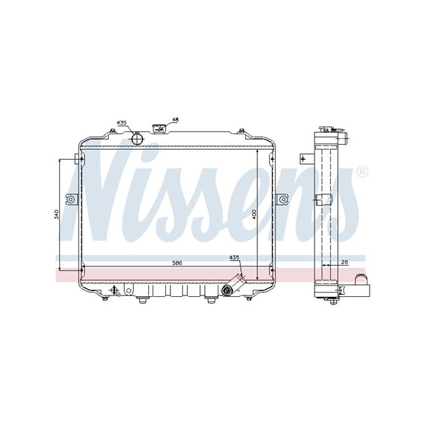 Kylare, motorkylning Nissens 67498 NISSENS