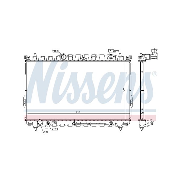 Kylare, motorkylning Nissens 675027 NISSENS