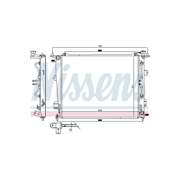 Kylare, motorkylning Nissens 675047 NISSENS