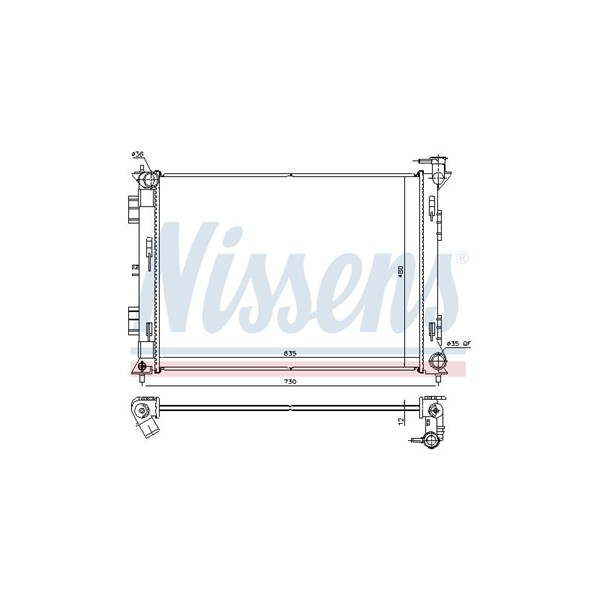 Kylare, motorkylning Nissens 675052 NISSENS
