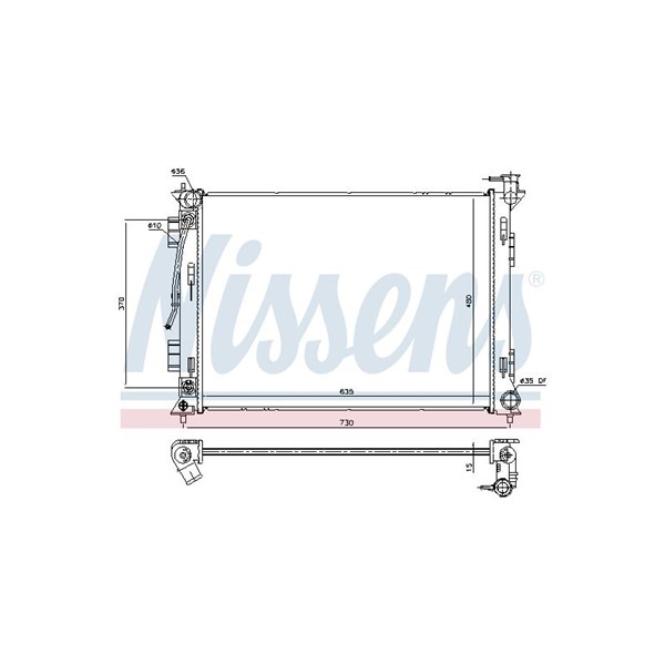 Kylare, motorkylning Nissens 675055 NISSENS