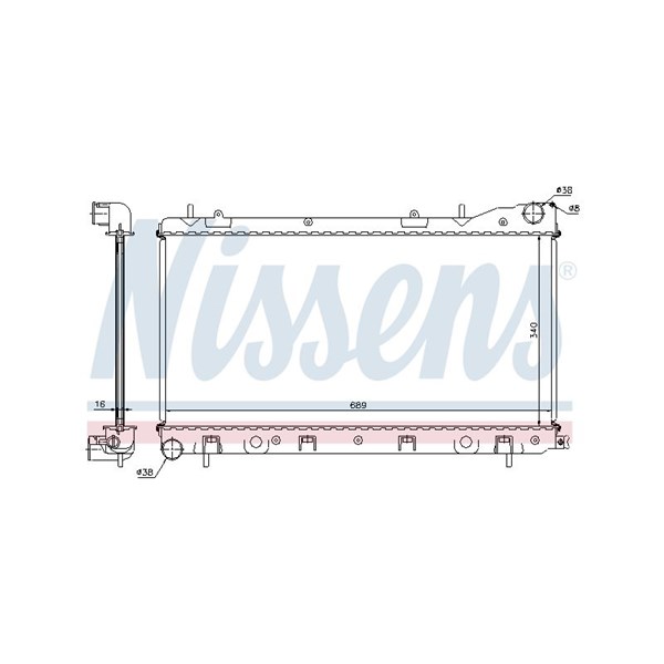 Kylare, motorkylning Nissens 67706A NISSENS