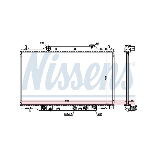 Kylare, motorkylning Nissens 68104 NISSENS