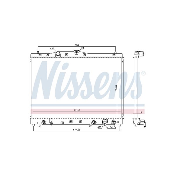 Kylare, motorkylning Nissens 68116 NISSENS