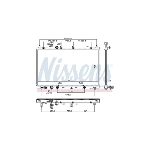 Kylare, motorkylning Nissens 681407 NISSENS