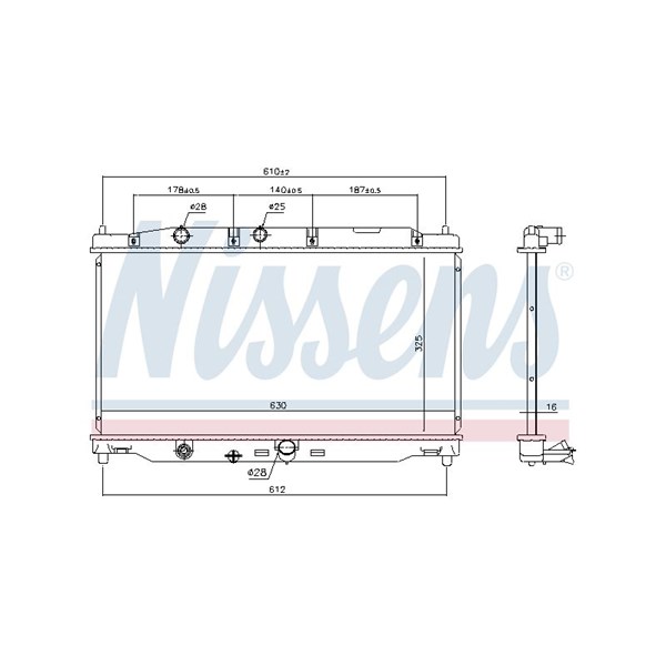 Kylare, motorkylning Nissens 681409 NISSENS
