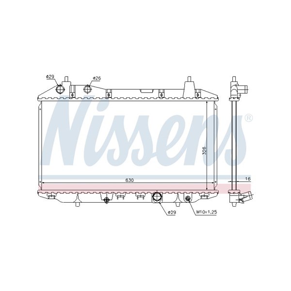 Kylare, motorkylning Nissens 68147 NISSENS
