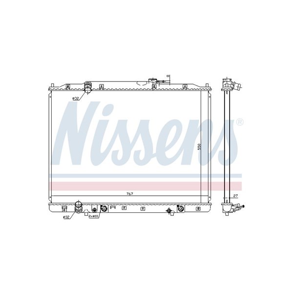 Kylare, motorkylning Nissens 68151 NISSENS