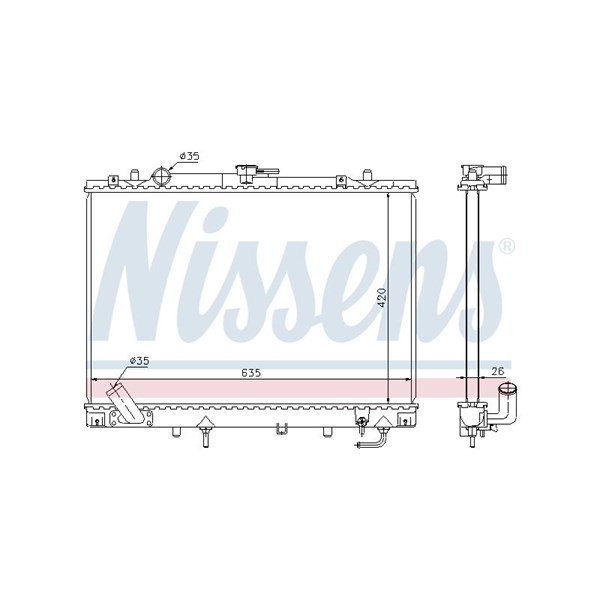 Kylare, motorkylning Nissens 68154 NISSENS
