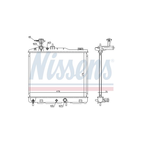 Kylare, motorkylning Nissens 68187 NISSENS Kylare, motorkylning Nissens 68187 NISSENS