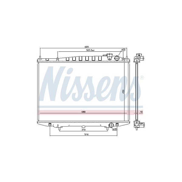 Kylare, motorkylning Nissens 68749 NISSENS