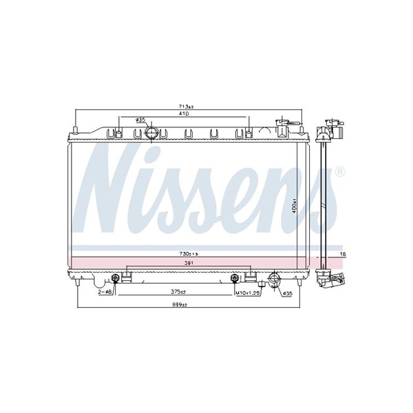 Kylare, motorkylning Nissens 68767 NISSENS Kylare, motorkylning Nissens 68767 NISSENS