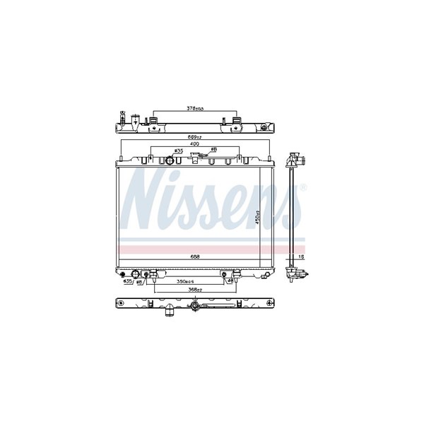 Kylare, motorkylning Nissens 68799 NISSENS