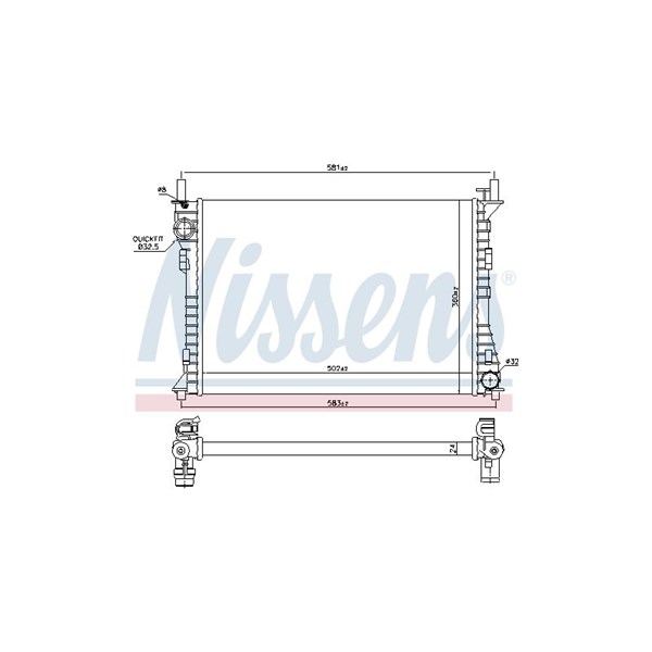 Kylare, motorkylning Nissens 69224 NISSENS