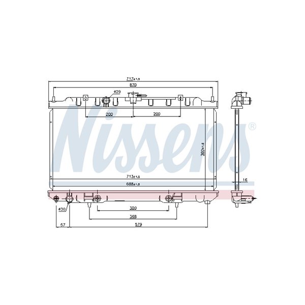 Kylare, motorkylning Nissens 69460 NISSENS Kylare, motorkylning Nissens 69460 NISSENS