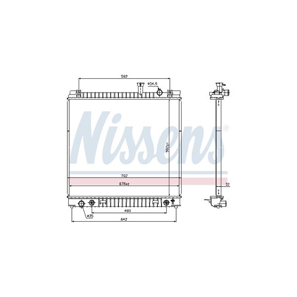 Kylare, motorkylning Nissens 69484 NISSENS
