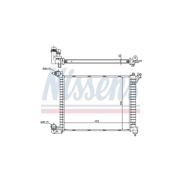 Kylare, motorkylning Nissens 69704A NISSENS