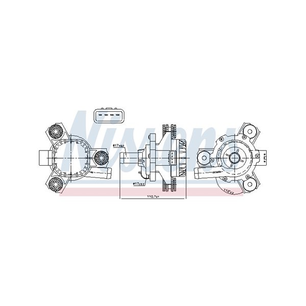Extra vattenpump 12V, Bak Nissens 832171 NISSENS