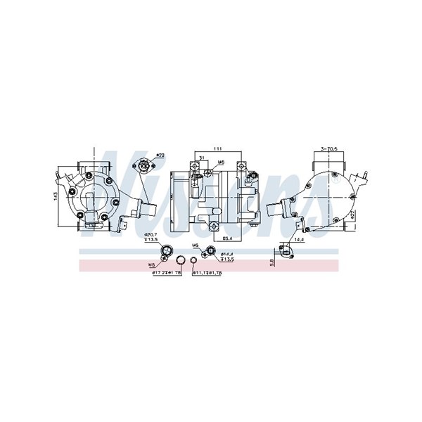 Kompressor, klimatanläggning Nissens 891065 NISSENS