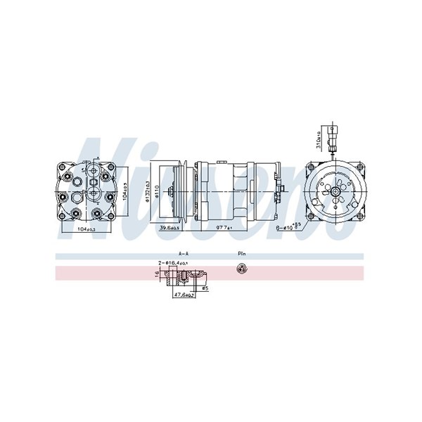 Kompressor, klimatanläggning 12V Nissens 891098 NISSENS