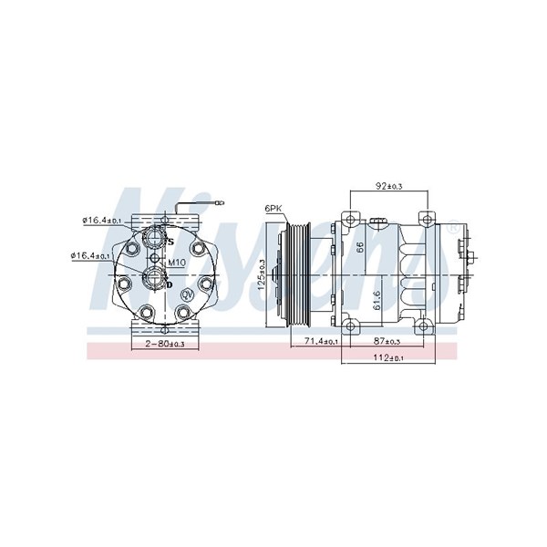 Kompressor, klimatanläggning 12V Nissens 89129 NISSENS