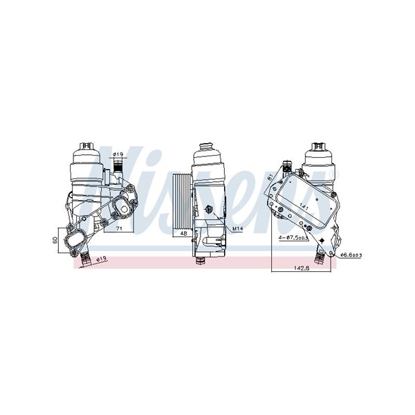 Oljekylare, motor Nissens 91319 NISSENS