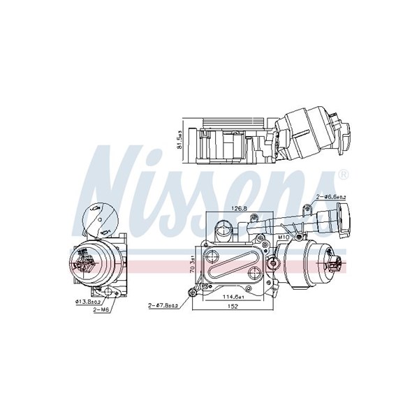 Oljekylare, motor Nissens 91346 NISSENS