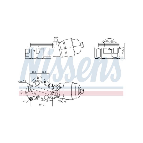 Oljekylare, motor Nissens 91357 NISSENS