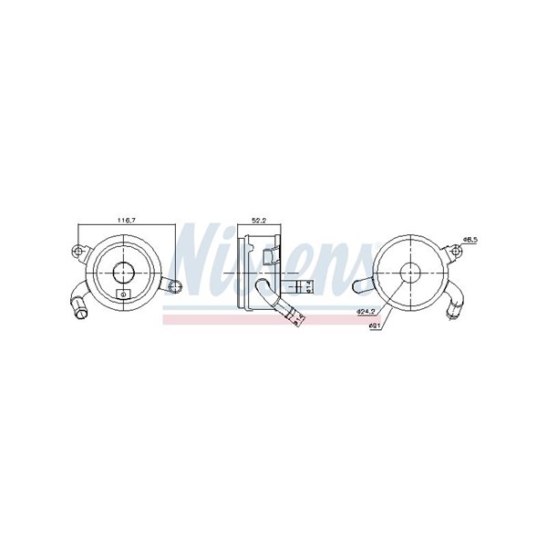 Oljekylare, motor Nissens 91365 NISSENS