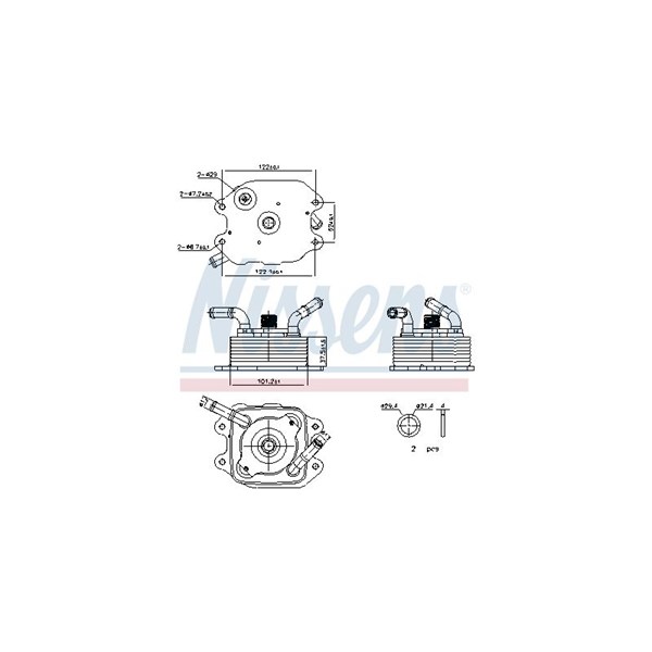 Oljekylare, motor Nissens 91440 NISSENS