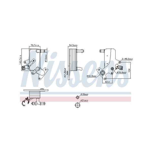 Oljekylare, automatisk transmission Nissens 91553 NISSENS Oljekylare, automatisk transmission Nissens 91553 NISSENS