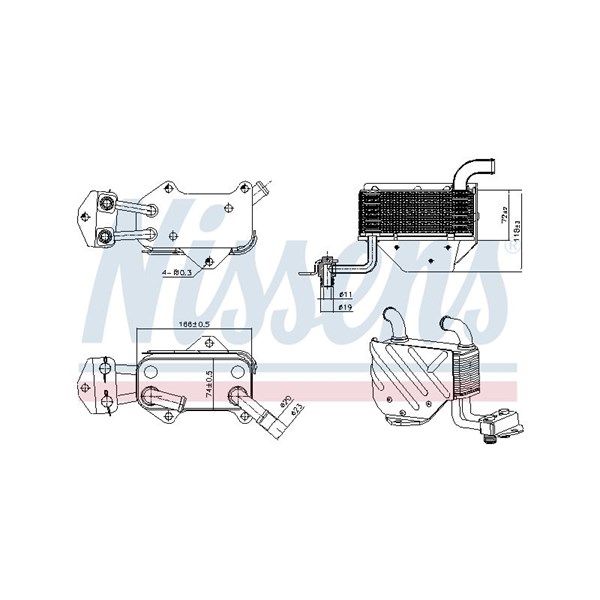 Oljekylare, automatisk transmission Nissens 91576 NISSENS