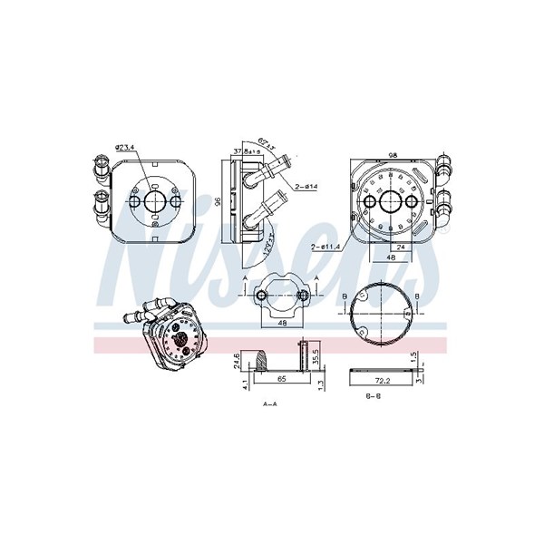 Oljekylare, motor Nissens 91583 NISSENS