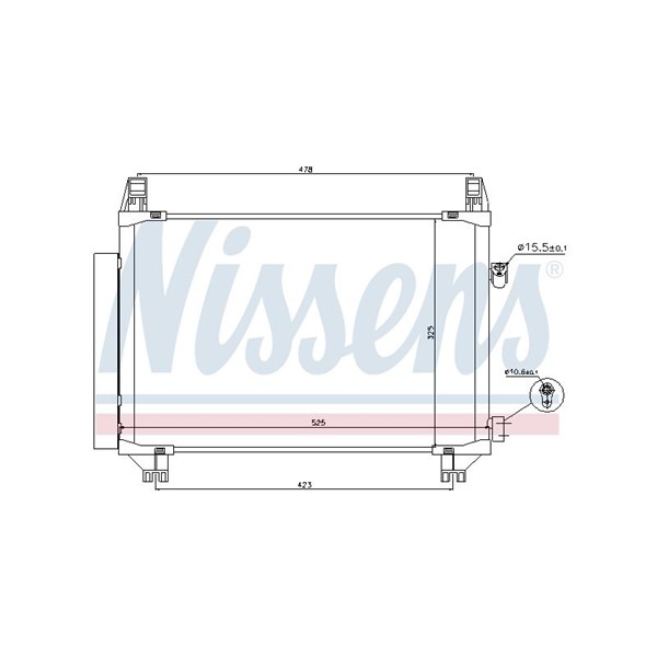 Kondensor, klimatanläggning Nissens 940271 NISSENS