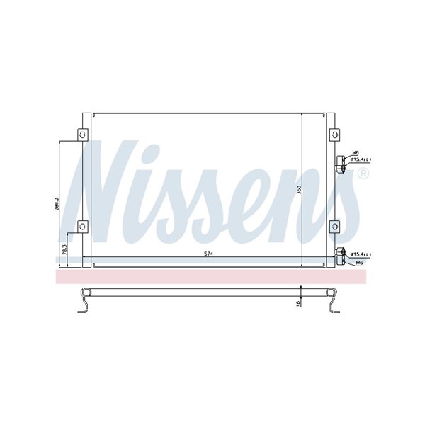 Kondensor, klimatanläggning Nissens 940289 NISSENS
