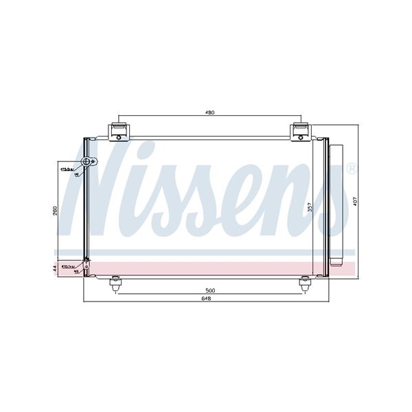 Kondensor, klimatanläggning Nissens 940318 NISSENS