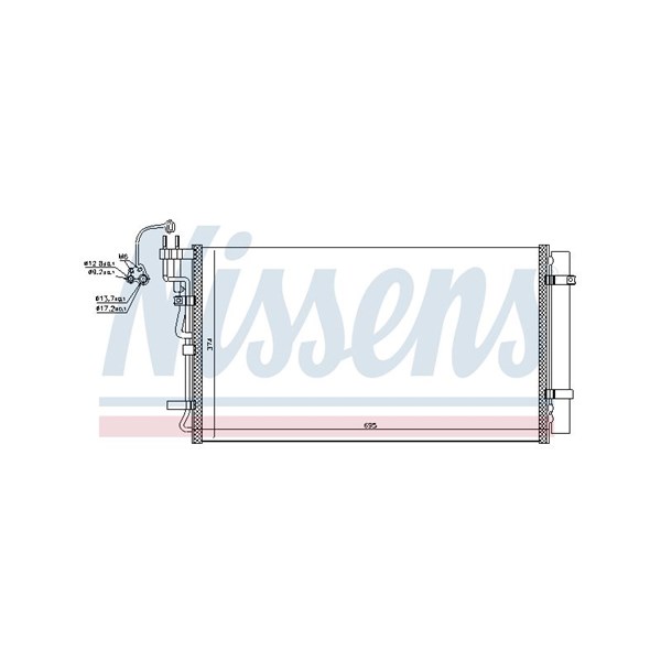 Kondensor, klimatanläggning Nissens 940718 NISSENS