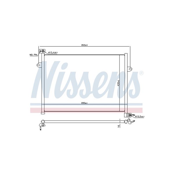 Kondensor, klimatanläggning Nissens 941148 NISSENS