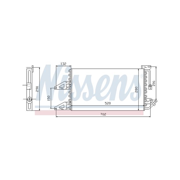 Kondensor, klimatanläggning Nissens 94566 NISSENS