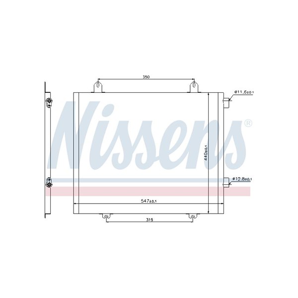 Kondensor, klimatanläggning Nissens 94573 NISSENS