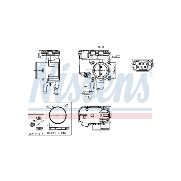 Gasspjäll/Spjällhus 12V Nissens 955247 NISSENS Gasspjäll/Spjällhus 12V Nissens 955247 NISSENS